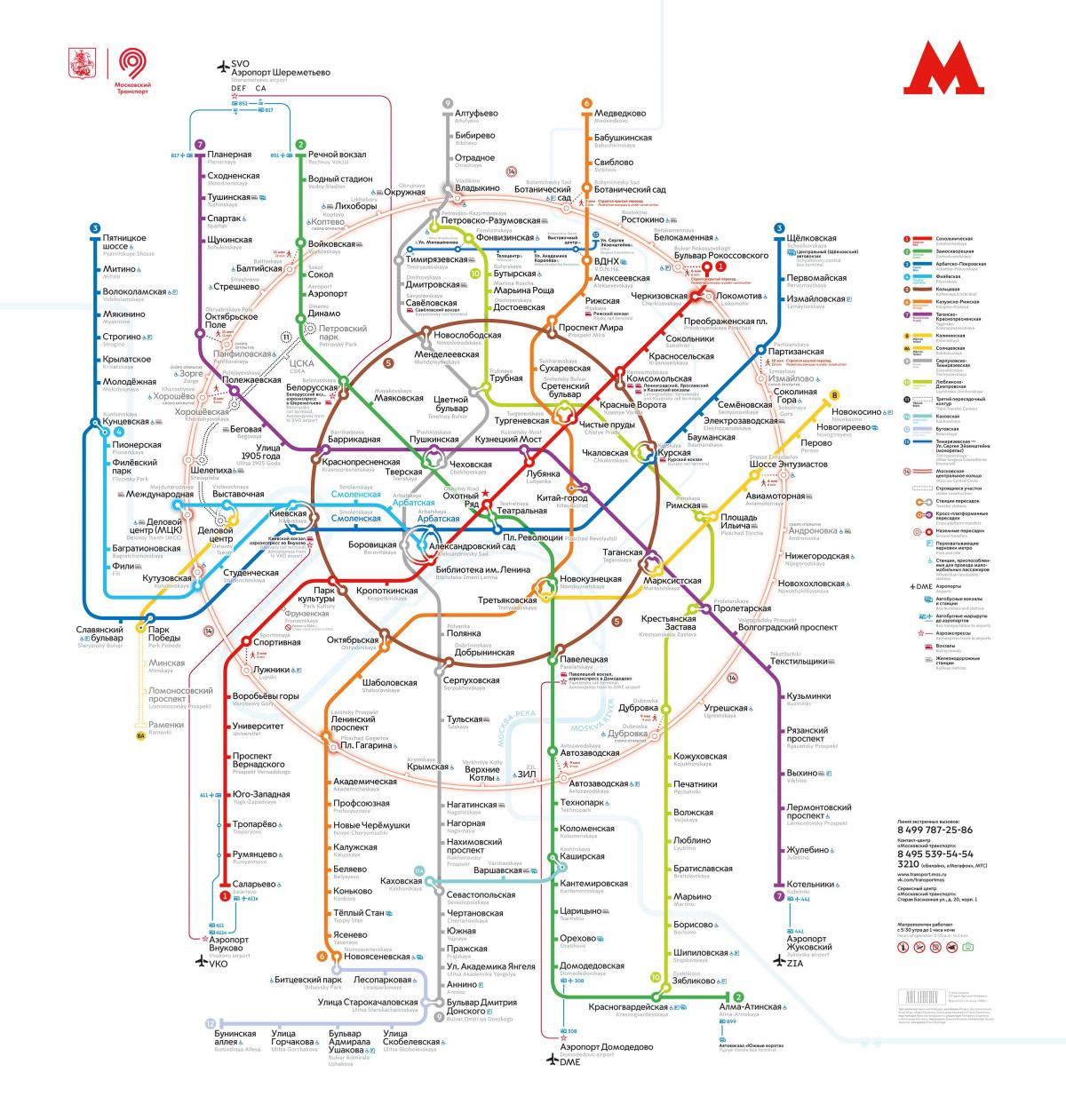 kort af Moskvu metro