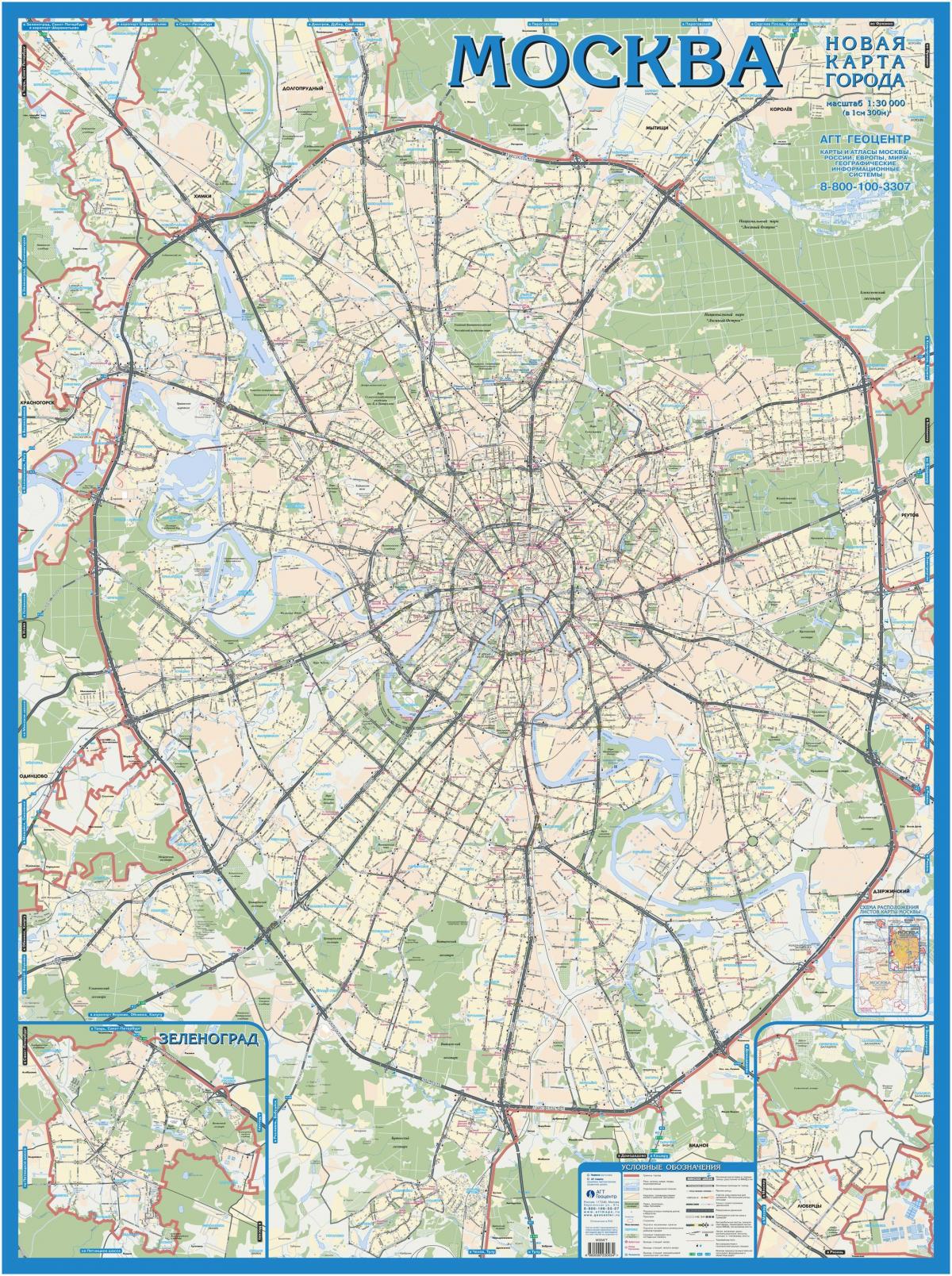 Moskva geographic kort