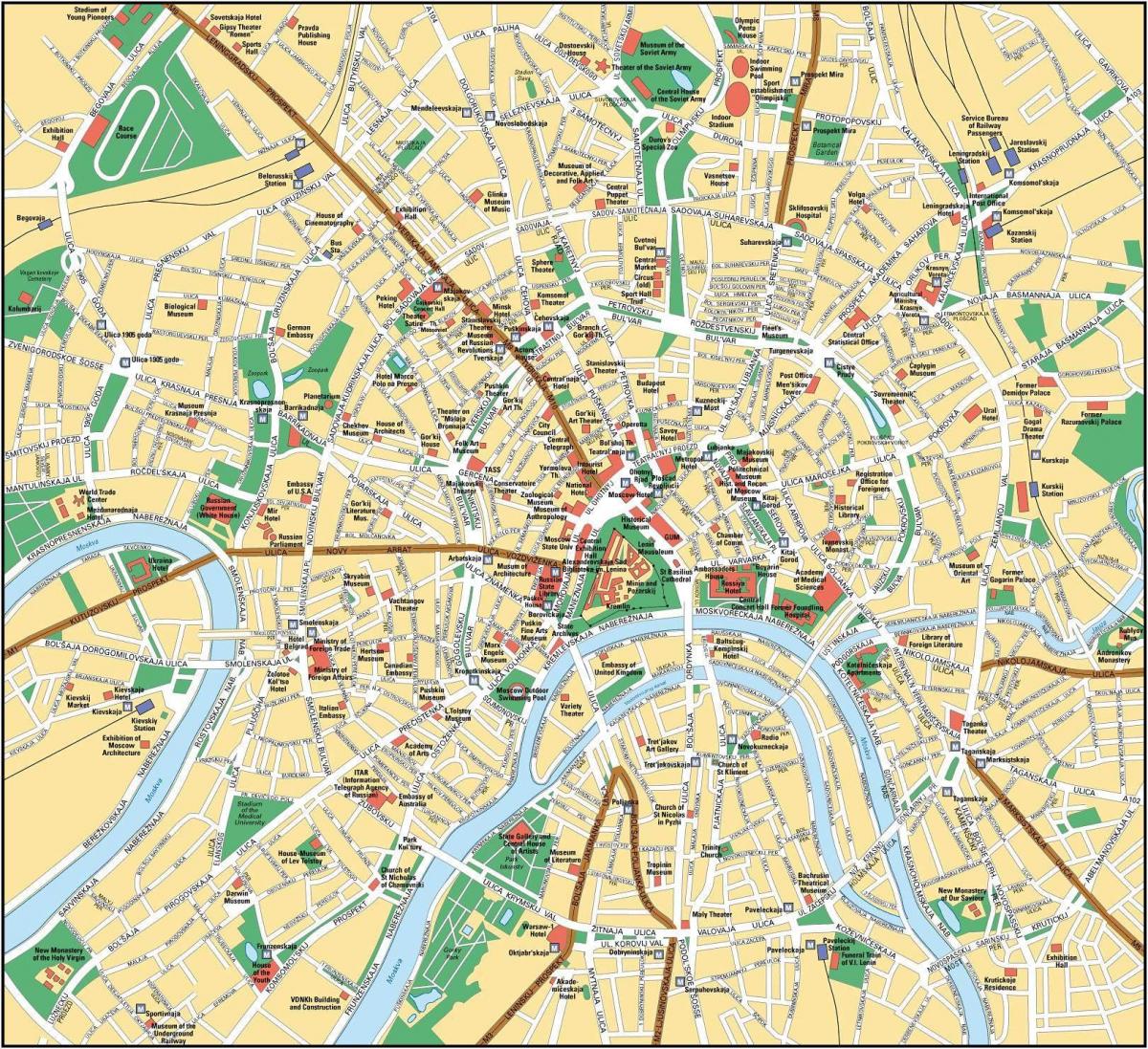 kort af Moskvu