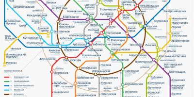 Metro Moskvu kort