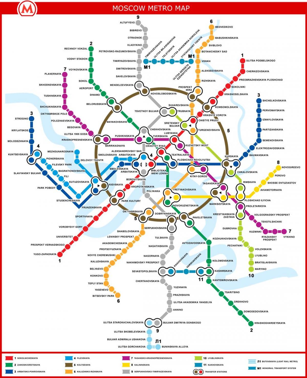 Moskvu kort metro