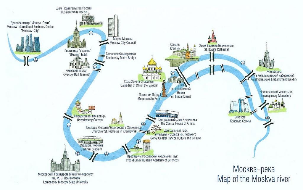 Moskva river kort