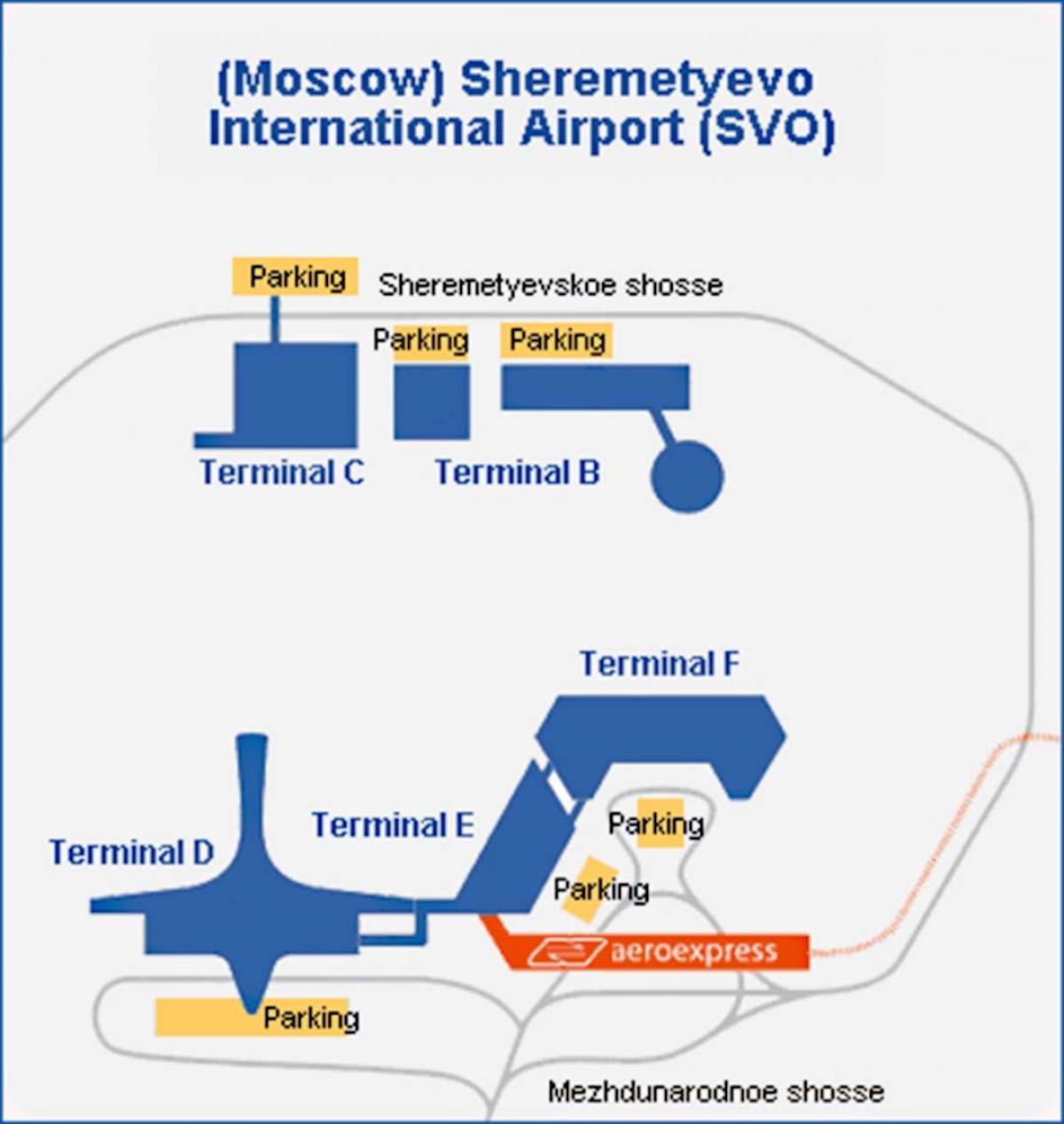 Sheremetyevo terminal kort