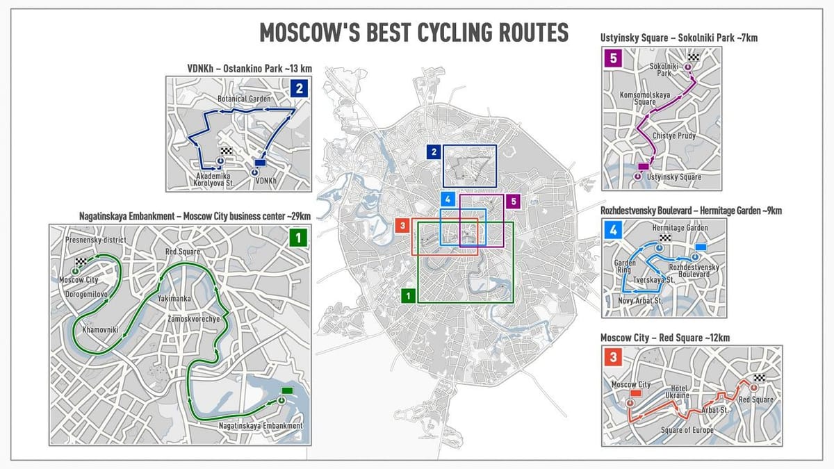 Moskva hjólinu kort