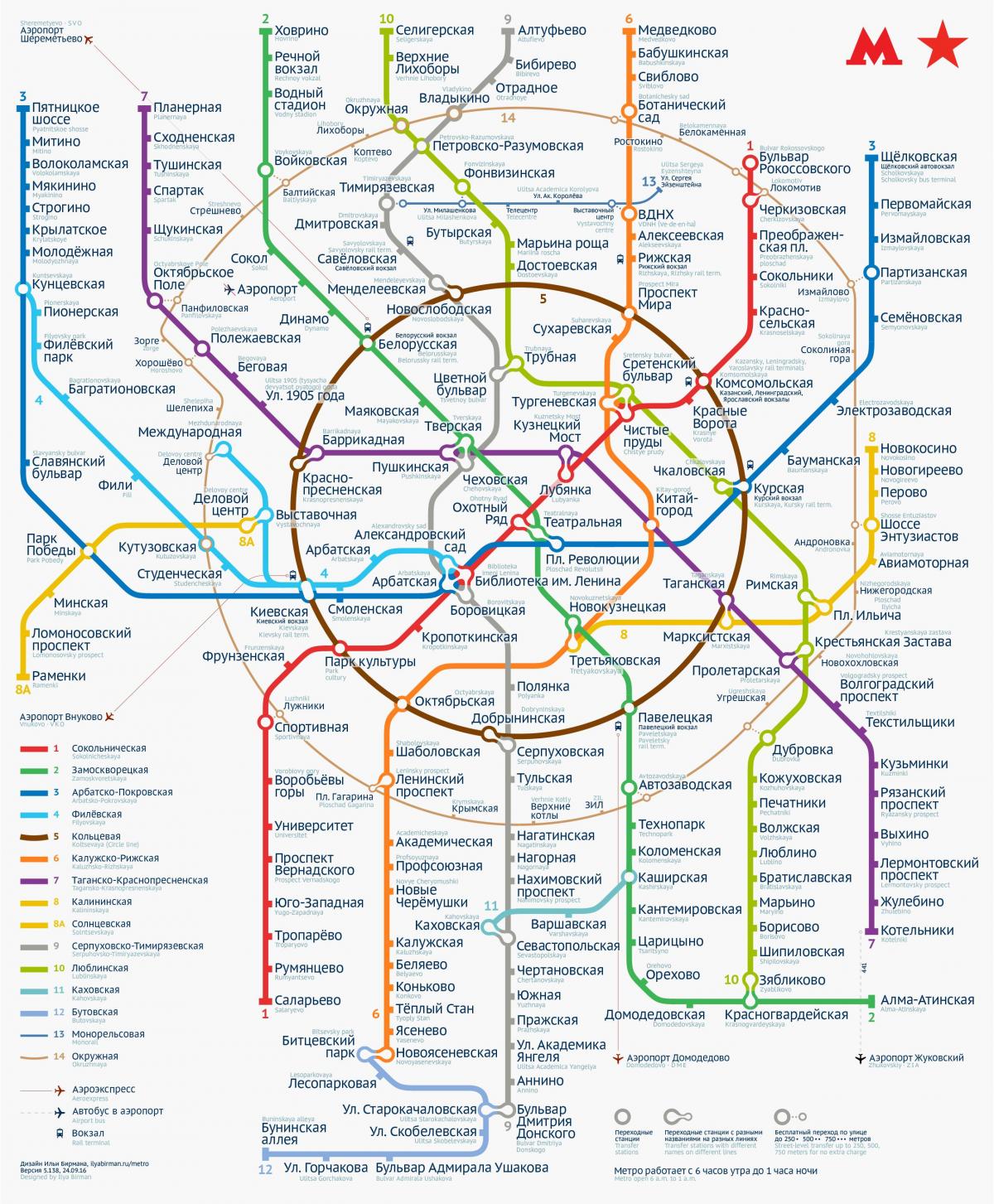 metro Moskvu kort
