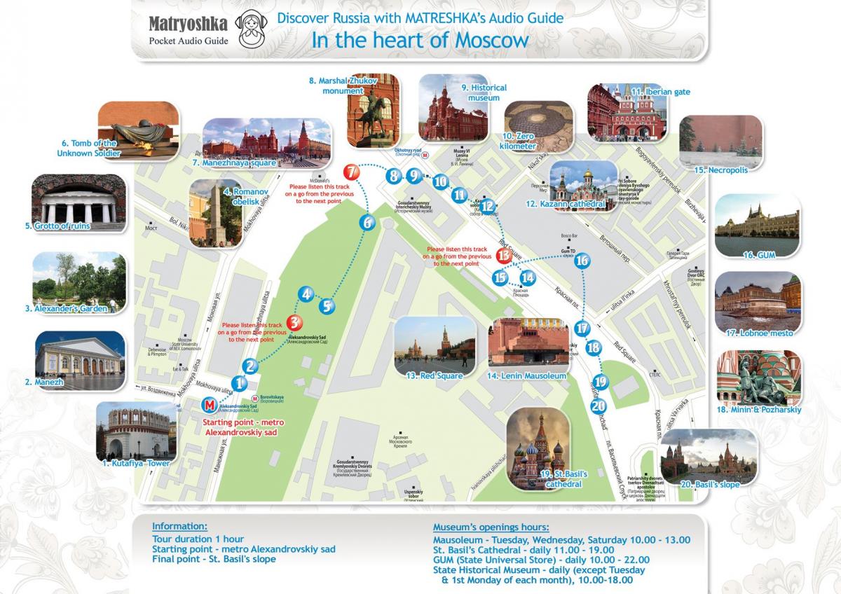 Moskvu ferðast kort