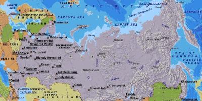 Kort af Moskvu Rússlandi