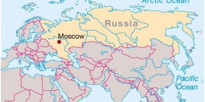 Moskvu á kort af Rússlandi
