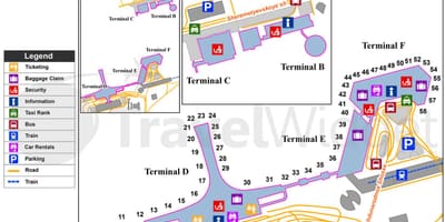 Sheremetyevo kort af flugstöð